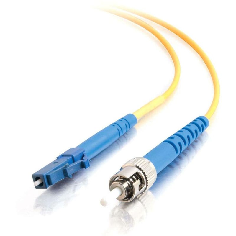 C2G-2m LC-ST 9/125 OS1 Simplex Singlemode Fiber Optic Cable (Plenum-Rated) - Yellow - Thumbnail 1