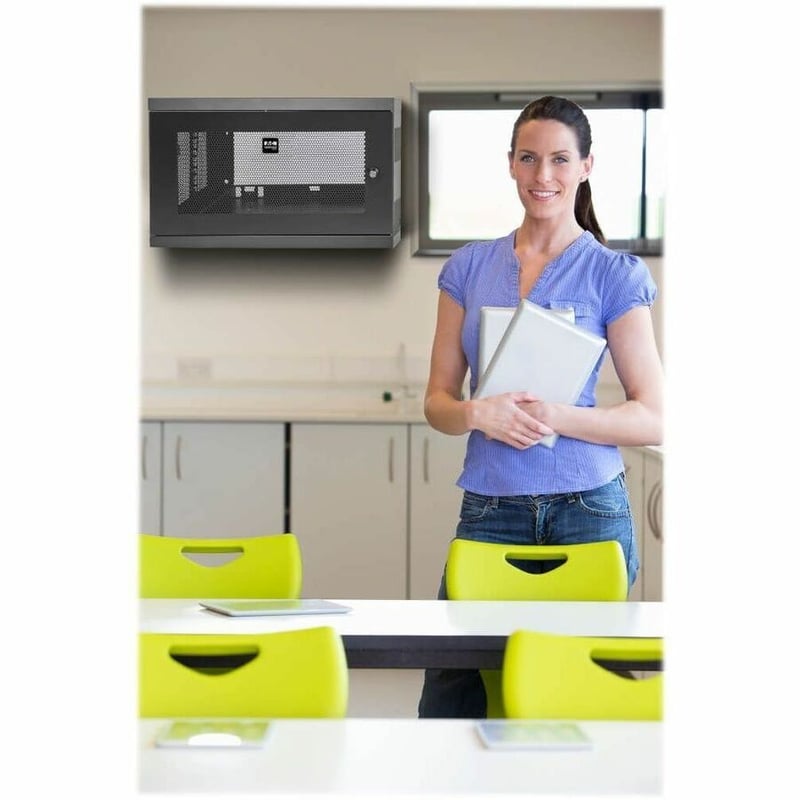 Tripp Lite by Eaton SmartRack 9U Low-Profile Switch-Depth Wall-Mount Mini Rack Enclosure - Thumbnail 4