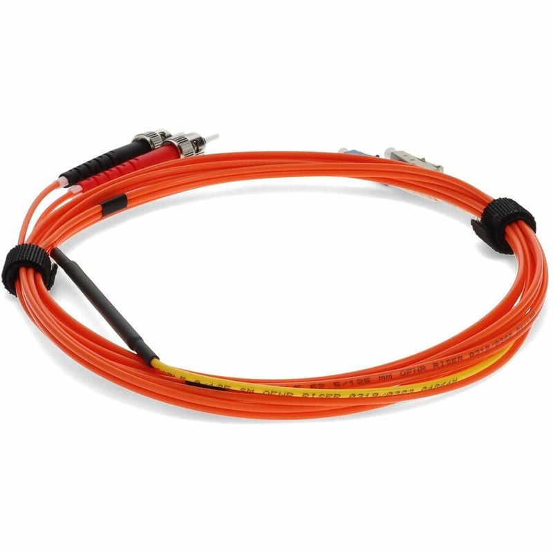 AddOn 5m LC (Male) to ST (Male) Orange OM1 & OS1 Duplex Fiber Mode Conditioning Cable - Thumbnail 4
