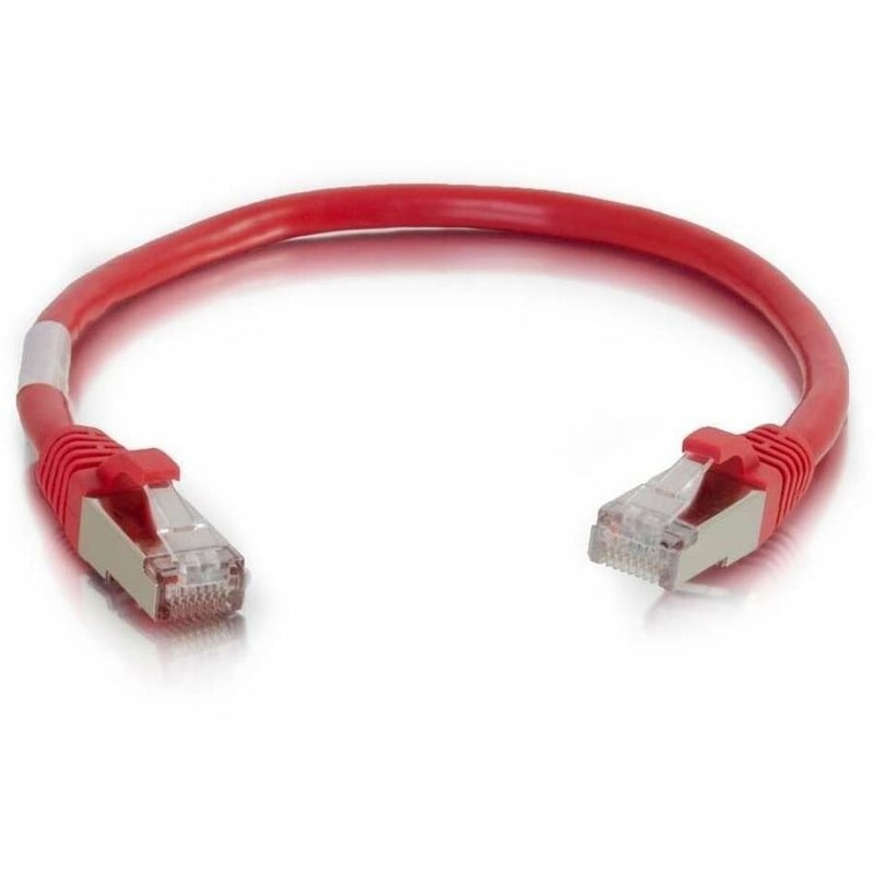 C2G 6ft Cat6 Snagless Shielded (STP) Ethernet Cable - Cat6 Network Patch Cable - PoE - Red - Thumbnail 4