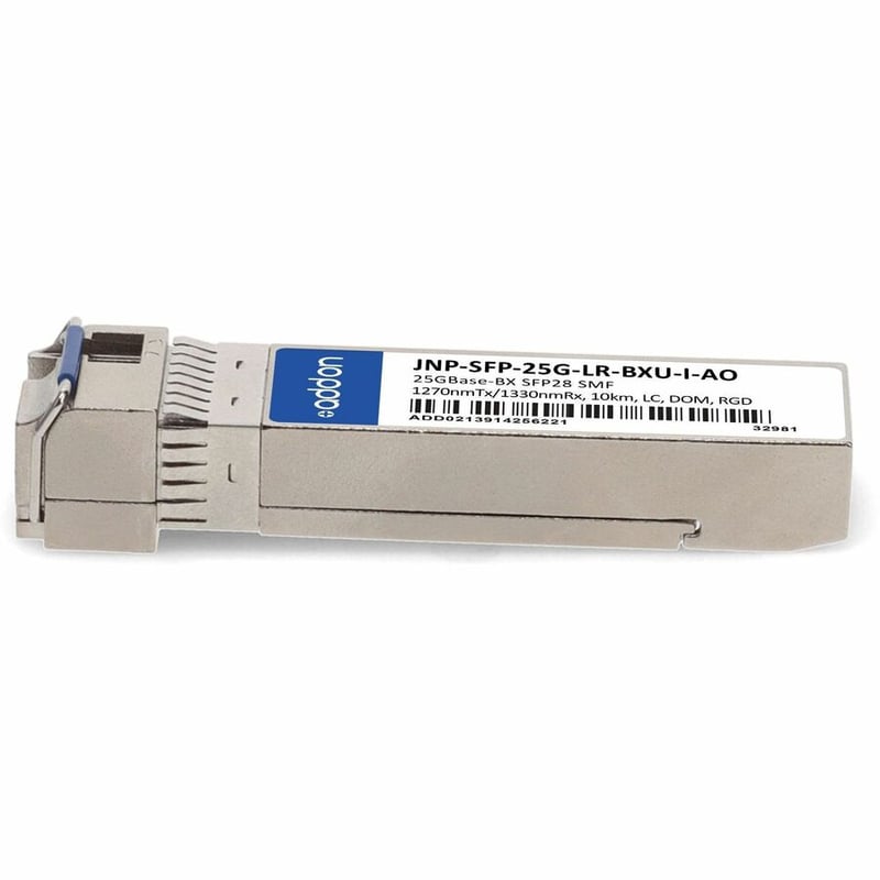 AddOn Juniper Networks® JNP-SFP-25G-LR-BXU-I Compatible TAA 25GBase-BX SFP28 Transceiver (SMF, 1270nmTx/1330nmRx, 10km, LC, -40 to 85C) - Thumbnail 2