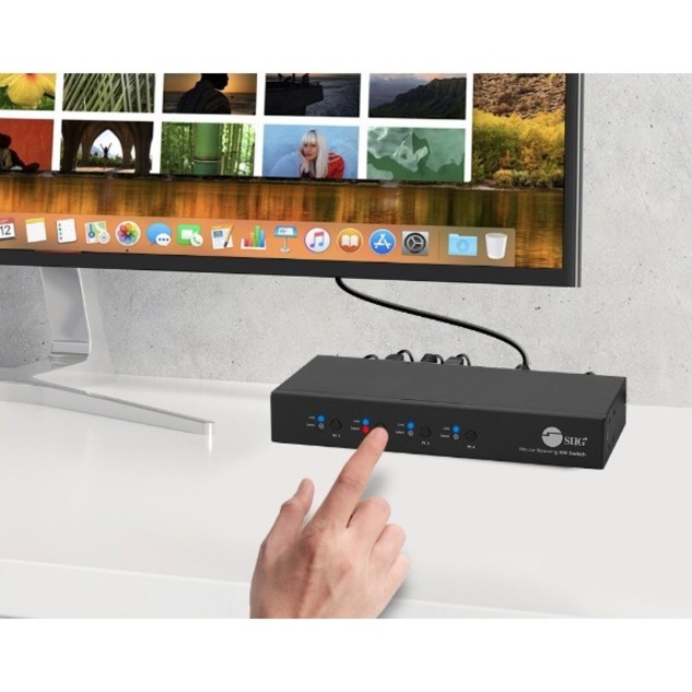 SIIG 4-Port Roaming KM Switch w/USB 2.0 Hub - Thumbnail 4