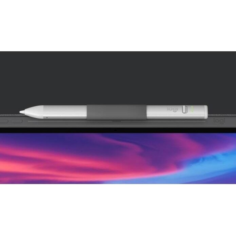 Logitech Combo Touch Keyboard/Cover Case (Folio) for 10.9" Apple, Logitech iPad (10th Generation) Tablet - Oxford Gray