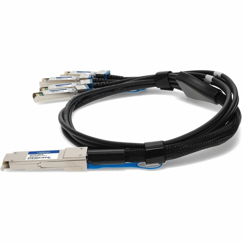 AddOn Mellanox® MCP7F00-A004 Compatible TAA Compliant 100GBase-CU QSFP28 to 4xSFP28 Direct Attach Cable (Passive Twinax, 4m) - Thumbnail 2