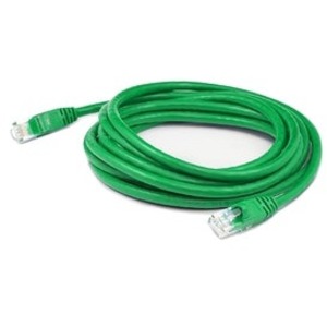 AddOn 20ft Green CAT 6 Shielded Plenum-Rated Ethernet Cable Snagless Easy Clear Boot RJ-45 M/M