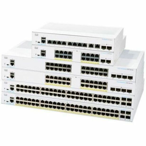 CBS250 SMART 8-PORT GE, EXT PS, 2X1G COMBO REMANUFACTURED - Thumbnail 2