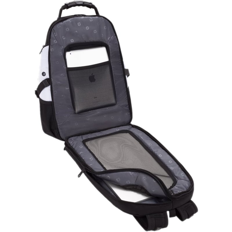 SwissGear ScanSmart 1900204418 Carrying Case (Backpack) for 17" Notebook - Black/White - Thumbnail 4