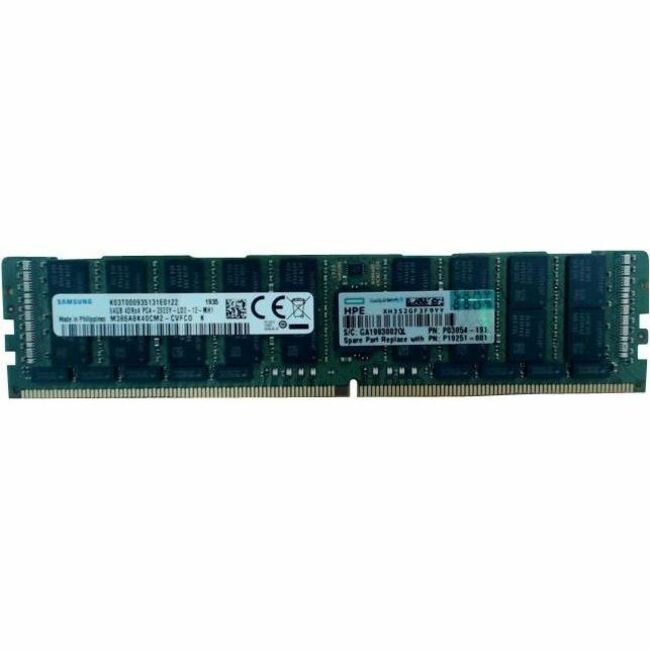 KIT HPE 64GB QUAD RANK X4 DDR4-2933 LR MEMORY - Thumbnail 1
