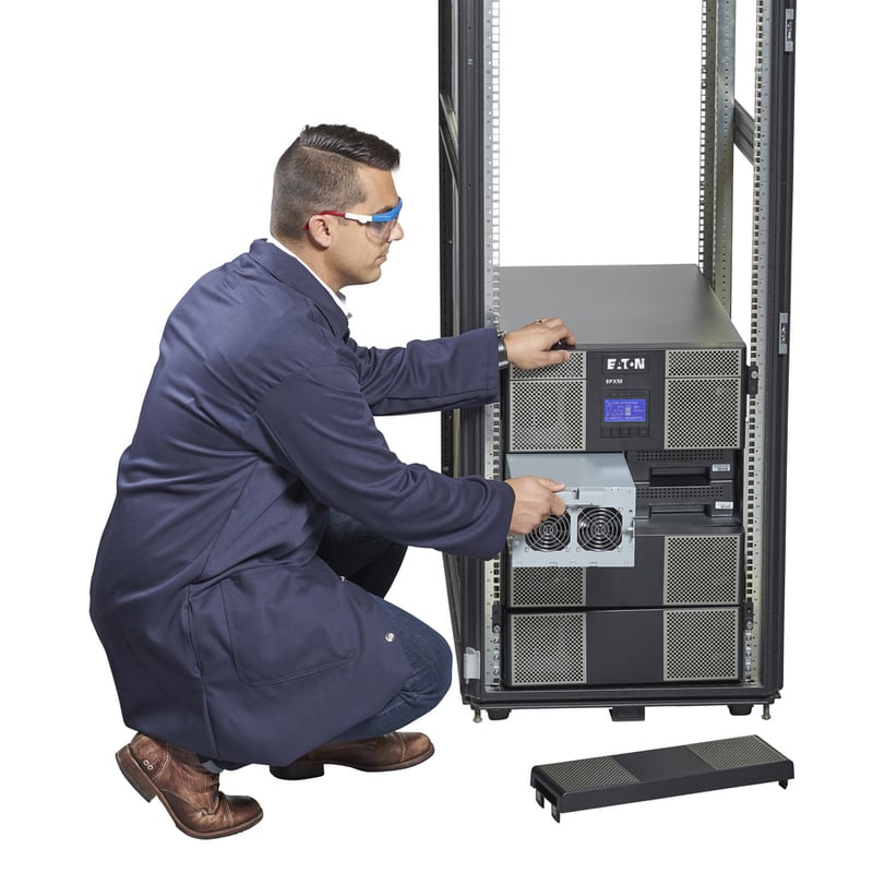 Eaton 9PXM 12kVA 10.8kW 208-240V N+1 Modular Scalable Online Double-Conversion UPS, Hardwired Input / Output, Cybersecure Network Card Included, 14U, TAA - Thumbnail 3