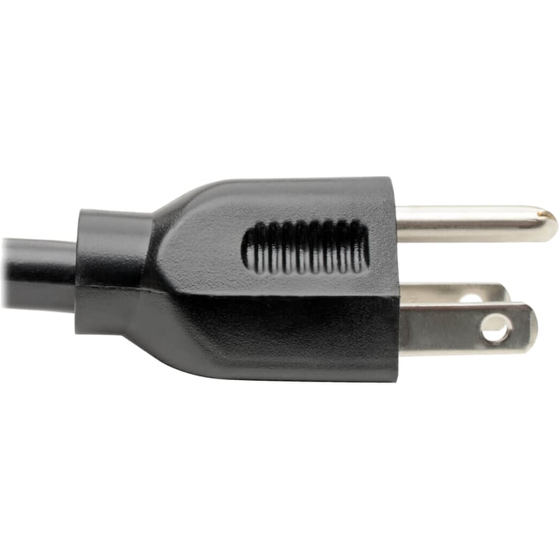 Eaton Tripp Lite Series Computer Power Cord, Right-Angle NEMA 5-15P to C13 - Heavy-Duty, 15A, 125V, 14 AWG, 6 ft. (1.83 m), Black - Thumbnail 3