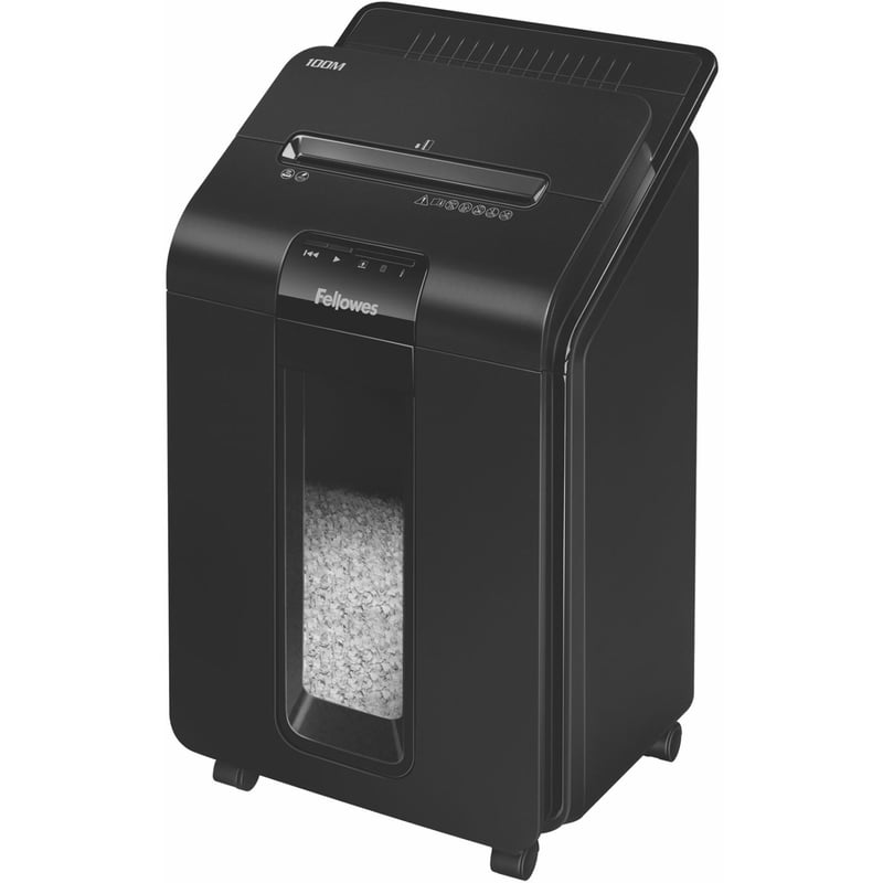 Fellowes AutoMax 100M Micro-Cut Commercial Office Auto Feed 2-in-paper shredder with 100-Sheet Capacity - Thumbnail 1