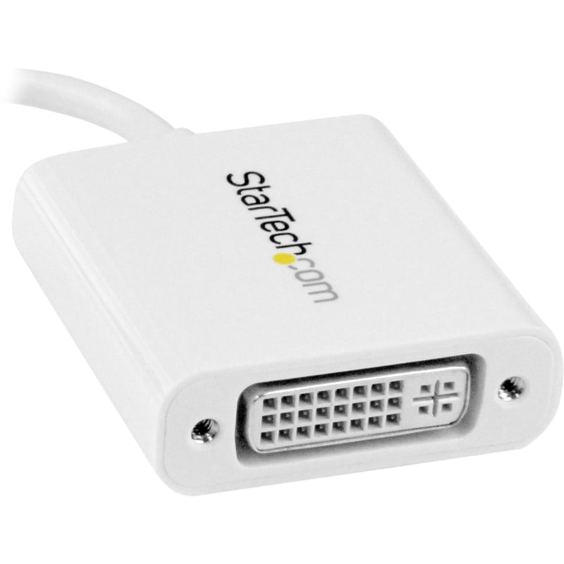 StarTech.com USB C to DVI Adapter - White - Thunderbolt 3 Compatible - 1920x1200 - USB-C to DVI Adapter for USB-C devices such as your 2018 iPad Pro - DVI-I Converter - Thumbnail 2