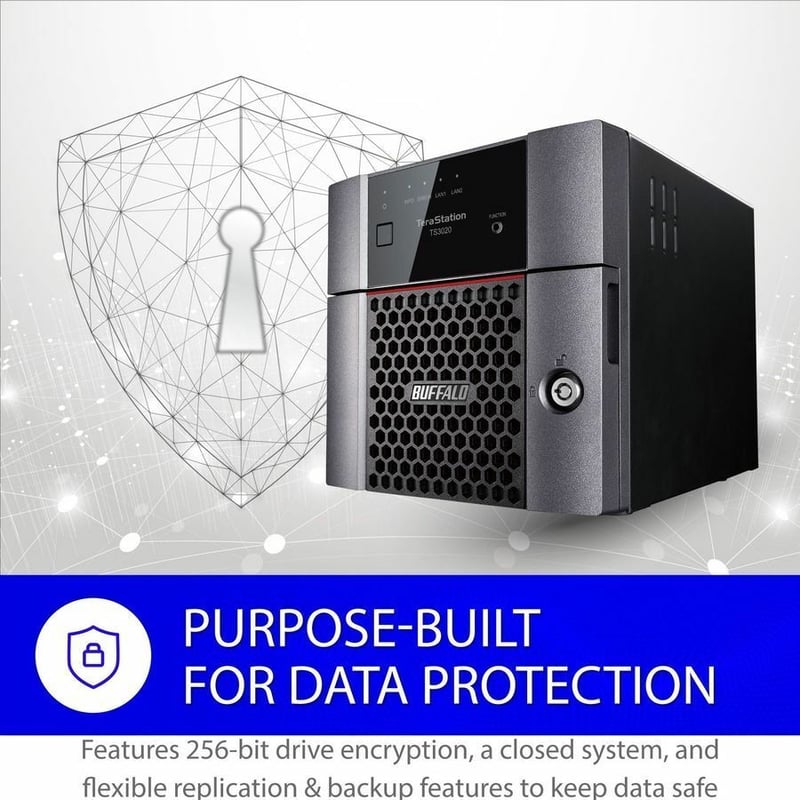 BUFFALO TeraStation 3220DN 2-Bay Desktop NAS 16TB (2x8TB) with HDD NAS Hard Drives Included 2.5GBE / Computer Network Attached Storage / Private Cloud / NAS Storage/ Network Storage / File Server - Thumbnail 5