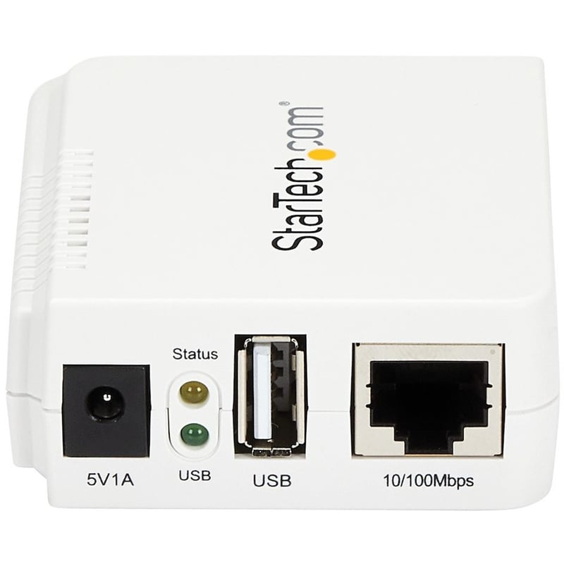 StarTech.com 1 Port USB Wireless N Network Print Server with 10/100 Mbps Ethernet Port - 802.11 b/g/n - Thumbnail 2