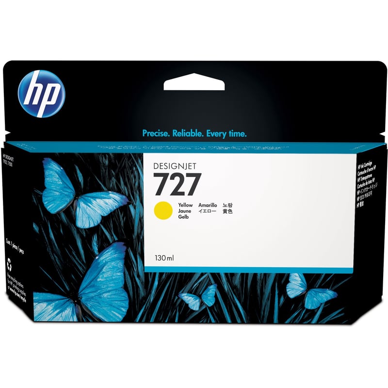 HP 727 (B3P21A) Original Standard Yield Inkjet Ink Cartridge - Single Pack - Yellow - 1 Each - Thumbnail 1