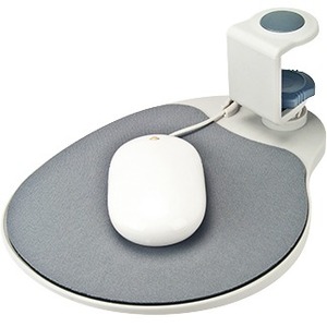 UNDER DESK SWIVEL ERGONOMIC MOUSE PLATFORM WHITE - Thumbnail 1