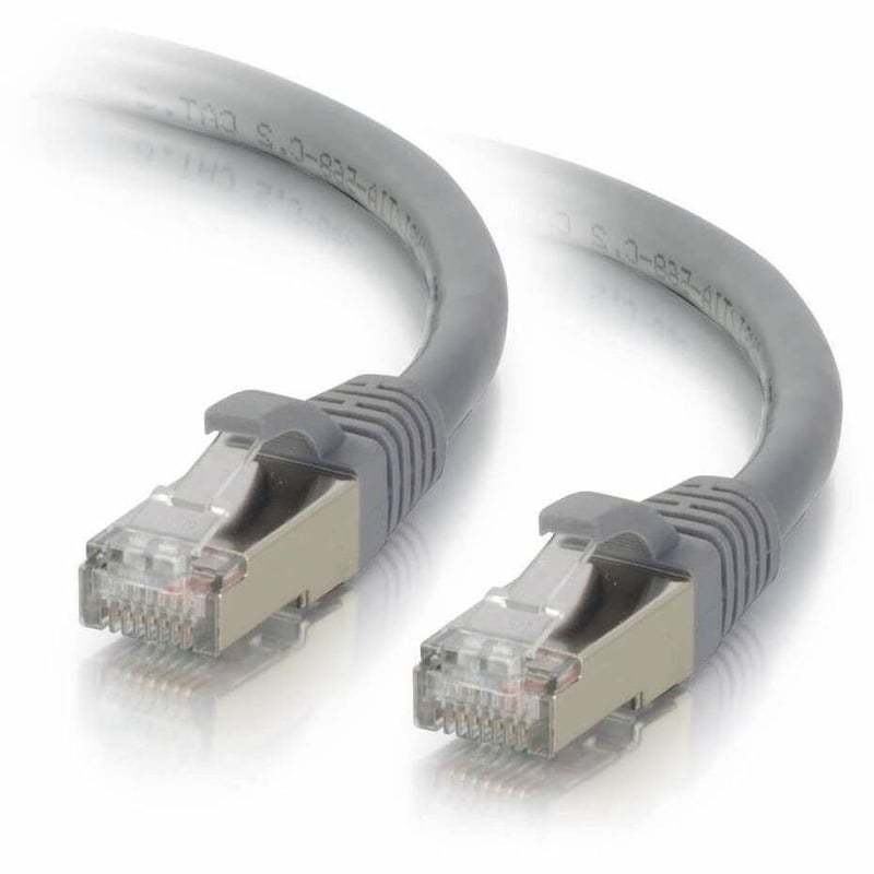 Quiktron Q-Series Patch Cords, CAT6A Shielded, booted, Gray, 25 FT