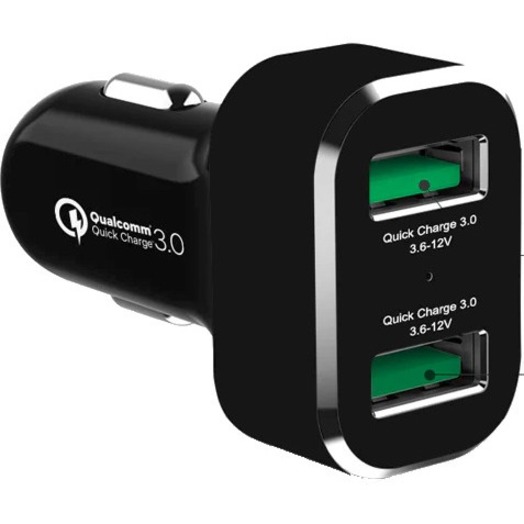 GDS 2-Port USB Cigarette Charger with Qualcomm Quick Charge - Thumbnail 4