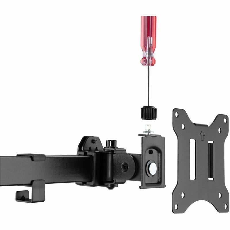 Rocstor ErgoReach Mounting Arm for Monitor, LCD Display, LED Display - Black - Landscape/Portrait - Thumbnail 5