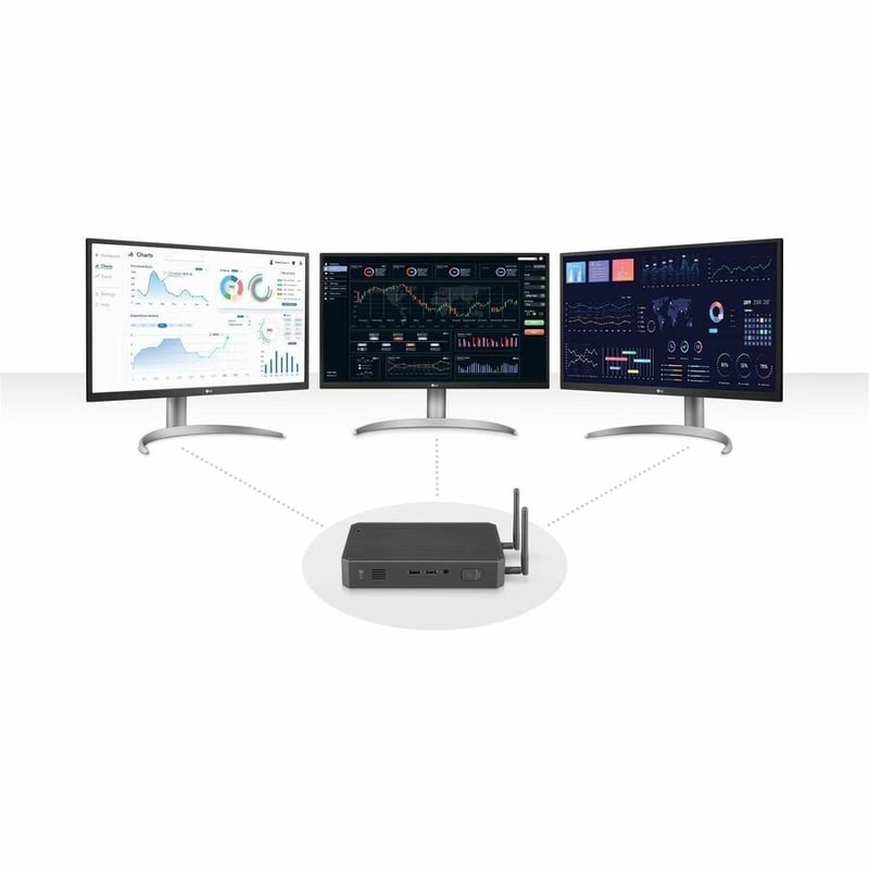 LG CQ601W-BP Thin Client - Intel Pentium N6005 Quad-core (4 Core) 2 GHz - Black - Thumbnail 5