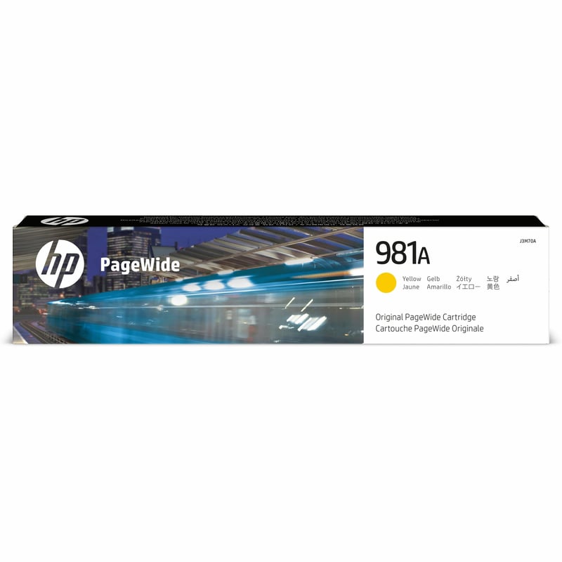 HP 981A (J3M70A) Original Page Wide Ink Cartridge - Single Pack - Yellow - 1 Each - Thumbnail 1