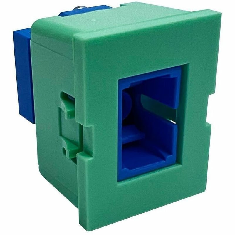 Ortronics TrackJack, SC, Simplex, Blue Adapter, Flush Mount, Single-Mode, LT Green Housing - Thumbnail 3