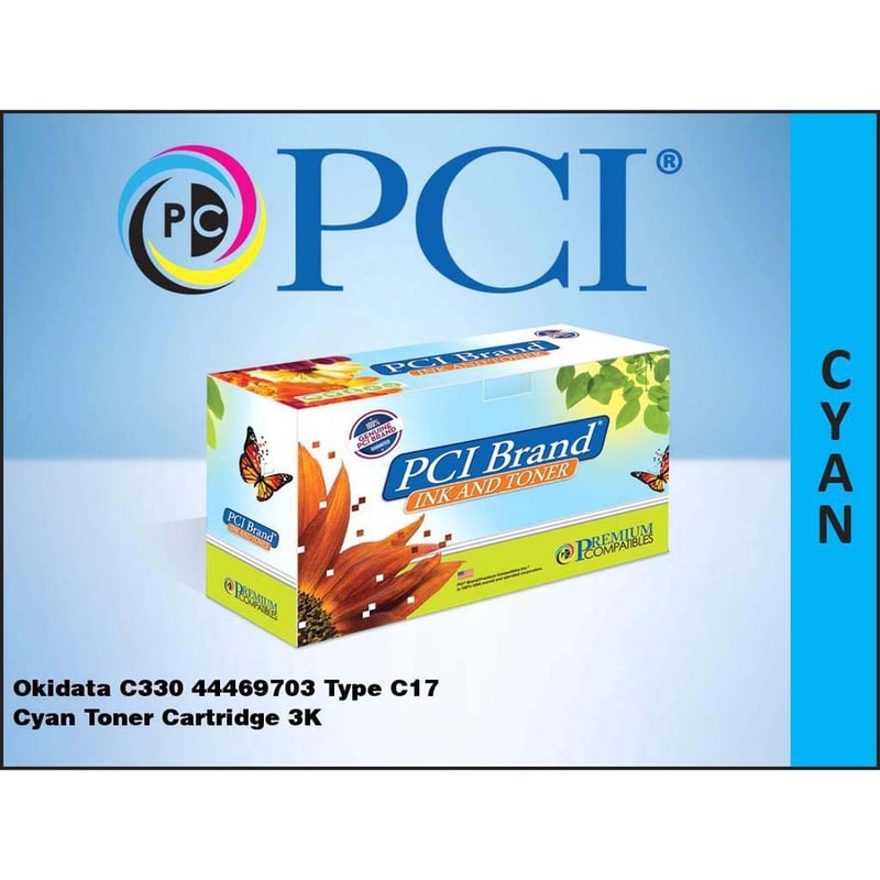 PCI BRAND OKIDATA 44469703 (OKIDATA TYPE C17) CYAN TONER CARTRIDGE 3000 PAGE YIE - Thumbnail 2