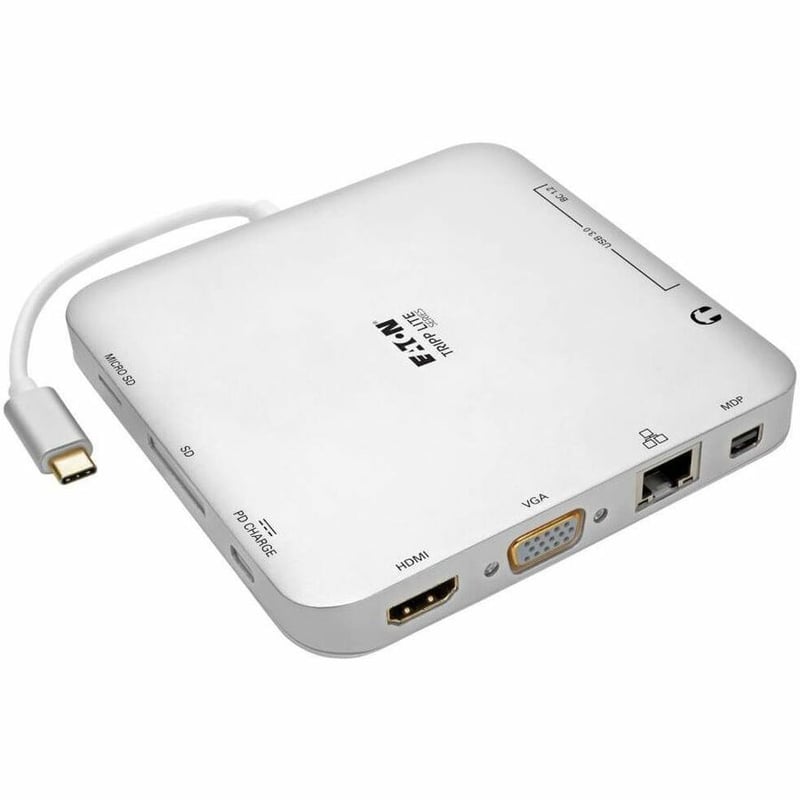 Tripp Lite by Eaton USB-C Dock Dual Display - 4K HDMI/mDP VGA USB 3.x (5Gbps) USB-A/C Hub GbE 60W PD Charging - Thumbnail 5