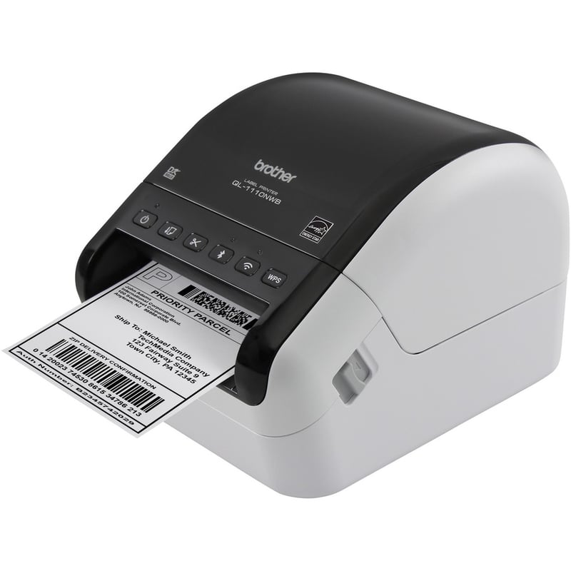 Brother QL-1110NWB Desktop Direct Thermal Printer - Monochrome - Label Print - USB - Bluetooth - Wireless LAN - Thumbnail 3
