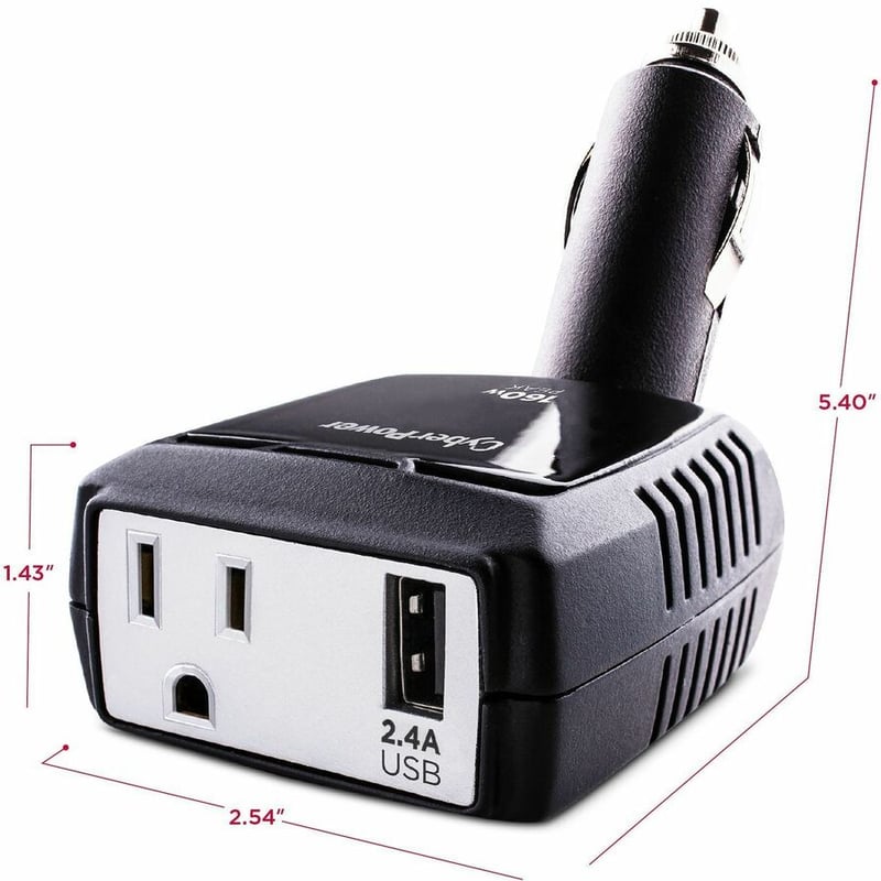 CyberPower CPS160PBURC1 160 W Power Inverter Black - Thumbnail 3