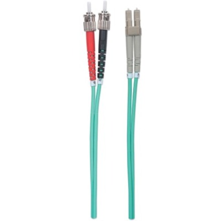 Intellinet Network Solutions Fiber Optic Patch Cable, ST/LC, OM3, 50/125, Multimode, Duplex, Aqua, 10 ft (3 m) - Thumbnail 4