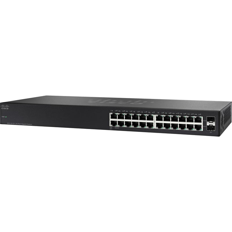 Cisco SG110-24 24-port Gigabit Switch + 2 Mini GBIC Ports 1U - Thumbnail 1