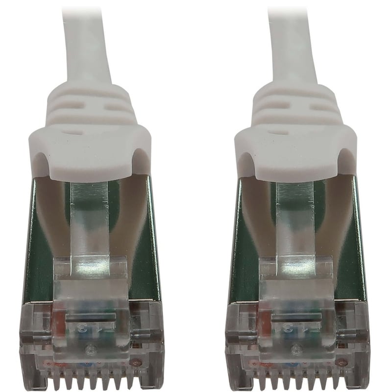 Eaton Tripp Lite Series Cat6a 10G Snagless Shielded Slim STP Ethernet Cable (RJ45 M/M), PoE, White, 1 ft. (0.3 m) - Thumbnail 2