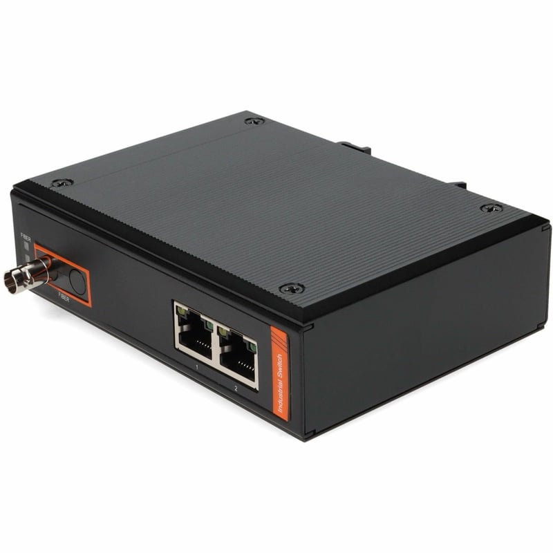 AddOn 2 10/100Base-TX(RJ-45) to 1 100Base-BXU(ST) SMF 1310nmTX/1550nmRX 20km Industrial Media Converter Switch - Thumbnail 1