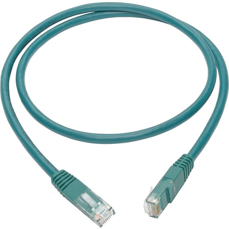 Eaton Tripp Lite Series Cat6 Gigabit Molded (UTP) Ethernet Cable (RJ45 M/M), PoE, Green, 3 ft. (0.91 m) - Thumbnail 5