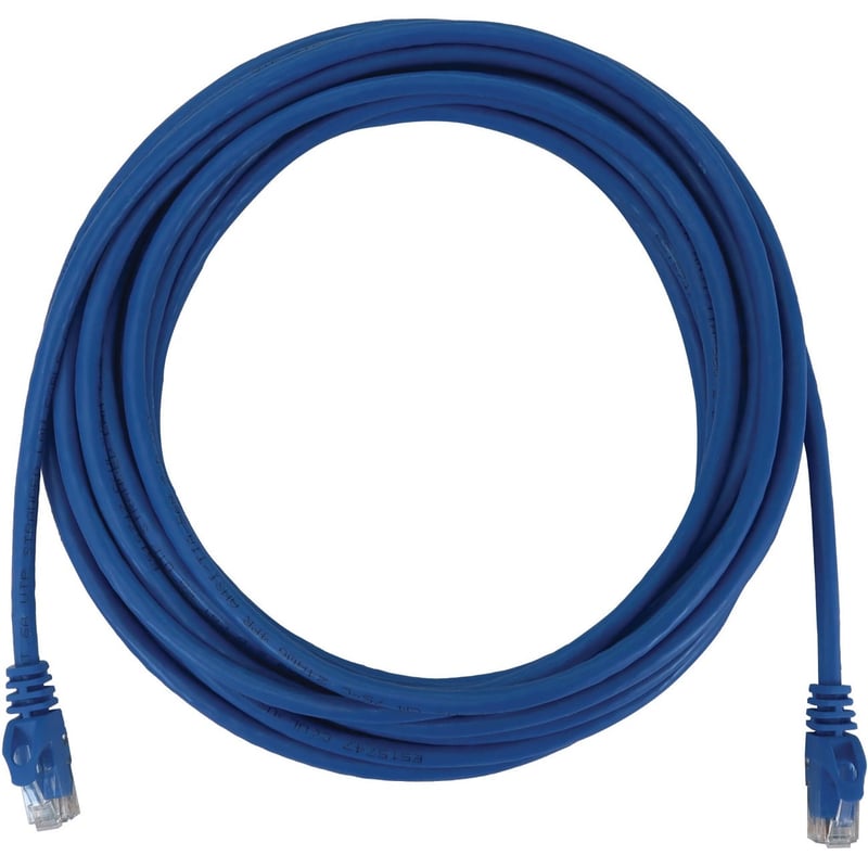Eaton Tripp Lite Series Cat6a 10G Snagless Molded UTP Ethernet Cable (RJ45 M/M), PoE, Blue, 25 ft. (7.6 m) - Thumbnail 1