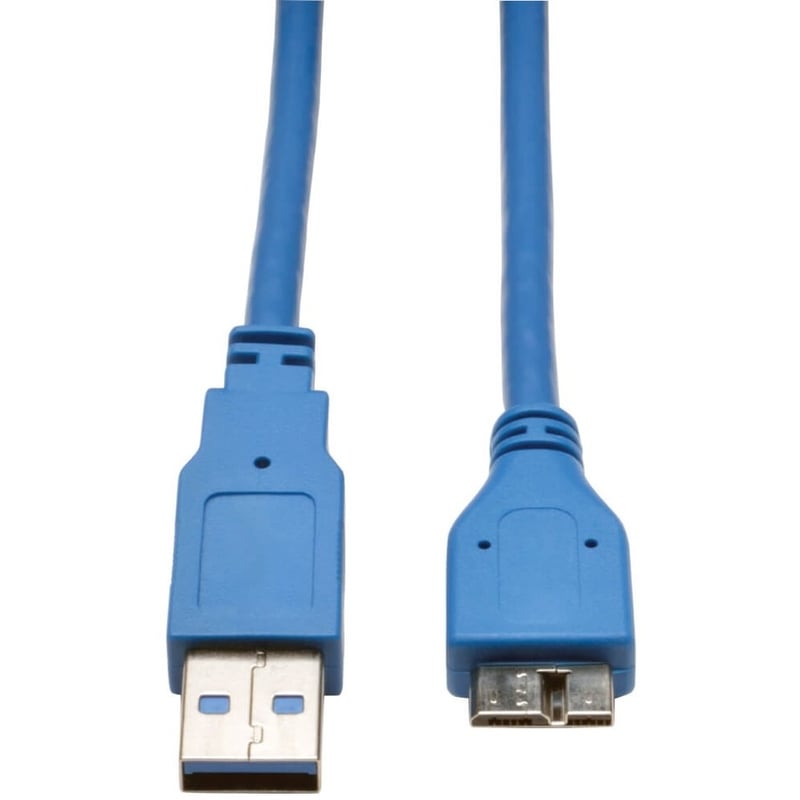 Eaton Tripp Lite Series USB 3.0 SuperSpeed Device Cable (A to Micro-B M/M), Blue, 3 ft. (0.91 m) - Thumbnail 2