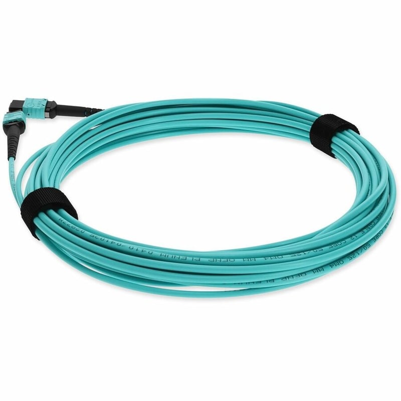 AddOn 20m MPO/UPC to MPO/UPC Aqua OM4 OFNP (Plenum-Rated) 12-Strand TAA Fiber Patch Cable - Thumbnail 3