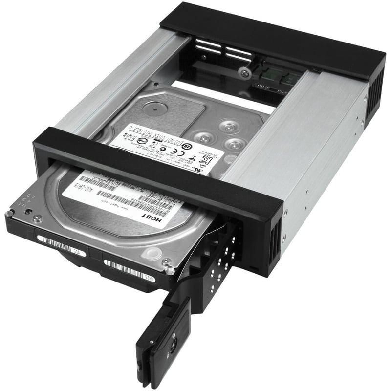 StarTech.com 5.25 to 3.5 Hard Drive Hot Swap Bay - Trayless - Aluminum - For 3.5" SATA/SAS Drives - Front Mount - SAS/ SATA Backplane - Thumbnail 5
