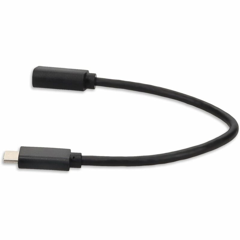 AddOn 1ft USB-C Male to USB 3.0 (A) Female Black Cable - Thumbnail 2