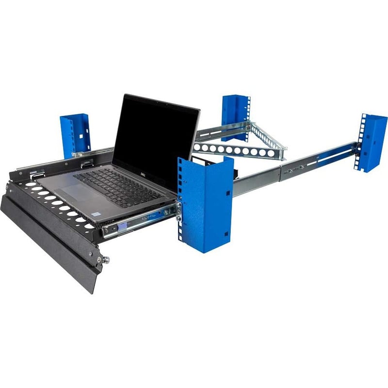 Rack Solutions 2U Sliding Laptop Shelf 17in (D) with Cable Management Arm - Thumbnail 2