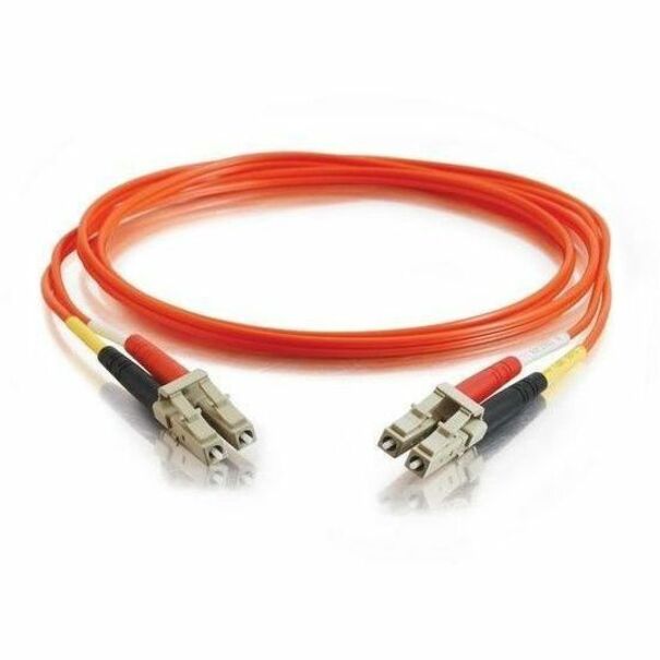 C2G 16.4ft (5m) LC-LC 50/125 OM2 Duplex Multimode PVC Fiber Optic Cable - Orange - Thumbnail 2