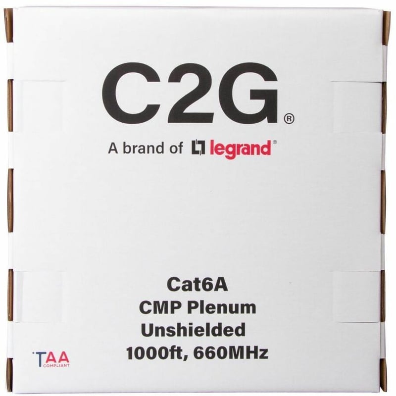 C2G BULK CAT6A UTP CMP TAA BLUE C2G 1000FT CAT6A ETHERNET CABLE CMP - Thumbnail 4