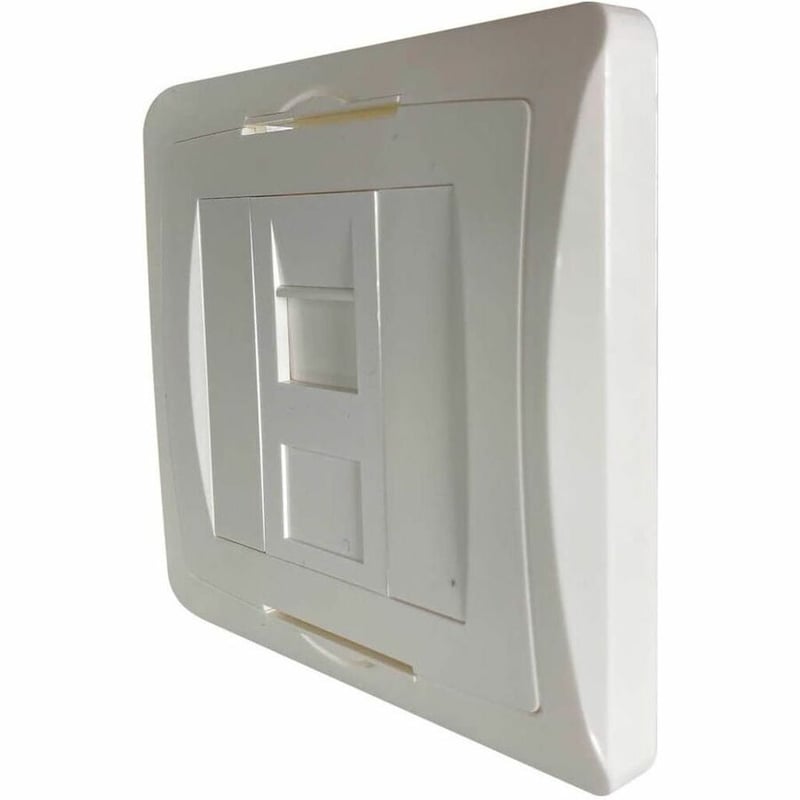 Eaton Tripp Lite Series 1-Port UK-Style Wall Plate, Unloaded Shuttered Module, White, TAA - Thumbnail 3