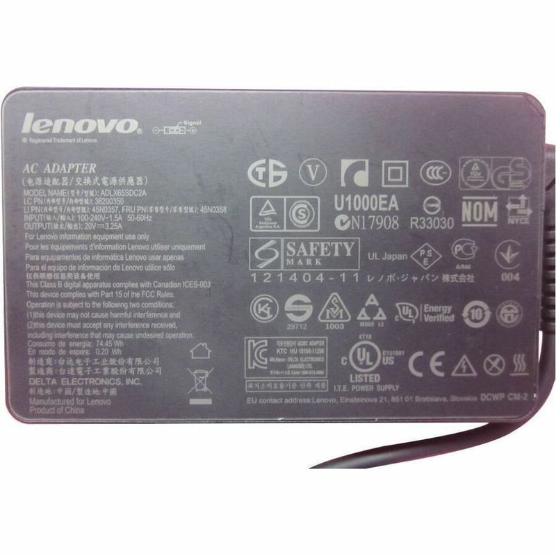 Lenovo ThinkPad 65W Slim AC Adapter Charger (Slim Tip) - Thumbnail 5