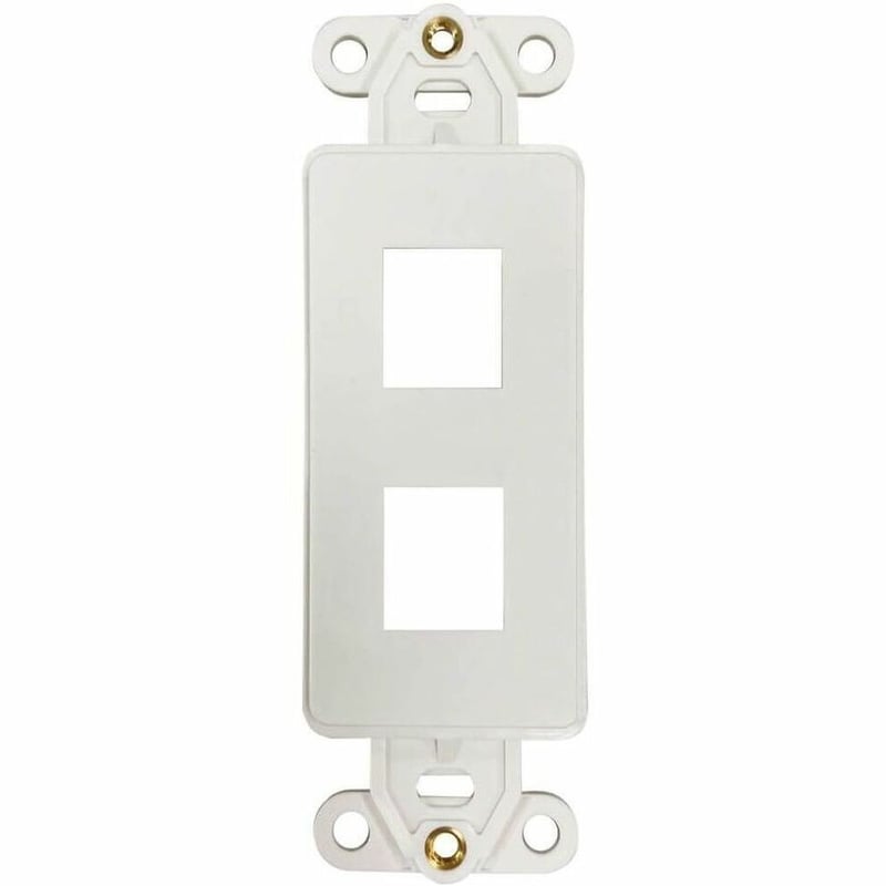 Tripp Lite by Eaton Safe-IT 2-Port Antibacterial Wall-Mount Insert, Decora Style, Vertical, Ivory, TAA - Thumbnail 1
