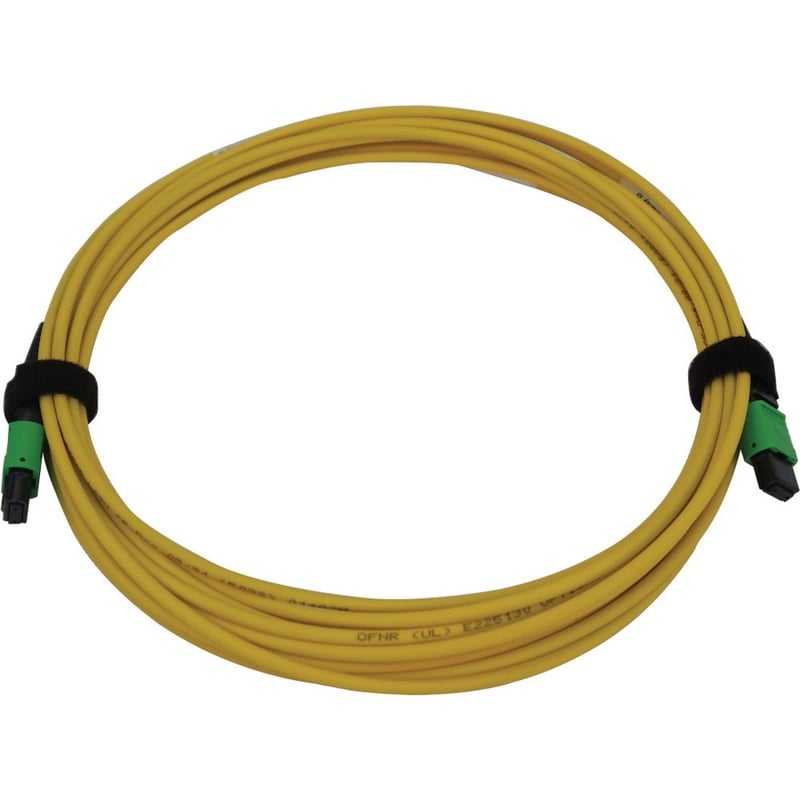 Tripp Lite by Eaton 40/100G Singlemode 9/125 OS2 Fiber Optic Cable (12F MTP/MPO-APC F/F) LSZH Yellow 5 m (16.4 ft.) - Thumbnail 2