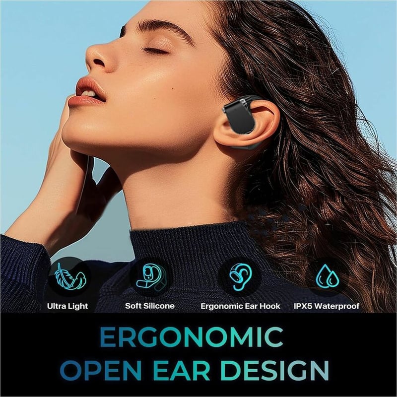 B/T OPEN EAR SPORTS EARBUDS W/CHARGING CASE TOUCHSCREEN CONT - Thumbnail 2