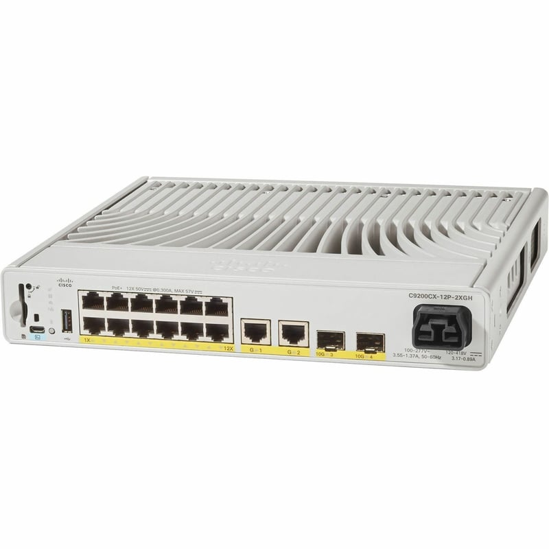 Cisco Catalyst C9200CX-12P-2XGH Ethernet Switch - Thumbnail 1
