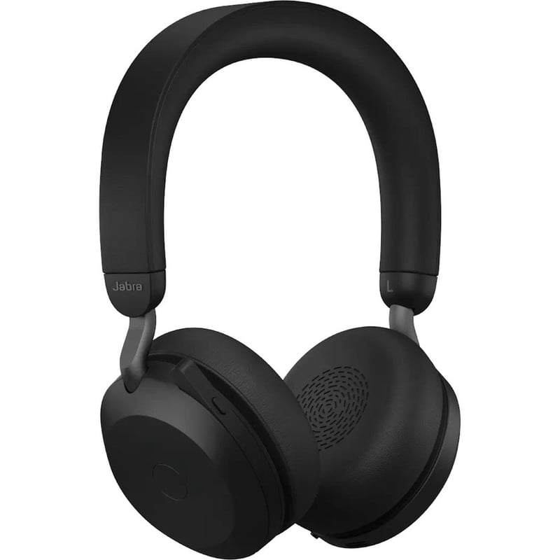 Jabra Evolve2 75 Wireless On-ear Stereo Headset - USB-C - For MS Teams - With Charging Stand - Black - Binaural - Ear-cup - 3000 cm - Bluetooth - 20 Hz to 20 kHz - MEMS Technology Microphone - Noise Cancelling - Thumbnail 3